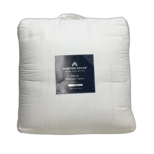 Kirkton House Deluxe 375TC Plush Fitted Skirt Mattress Topper QUEEN NEW