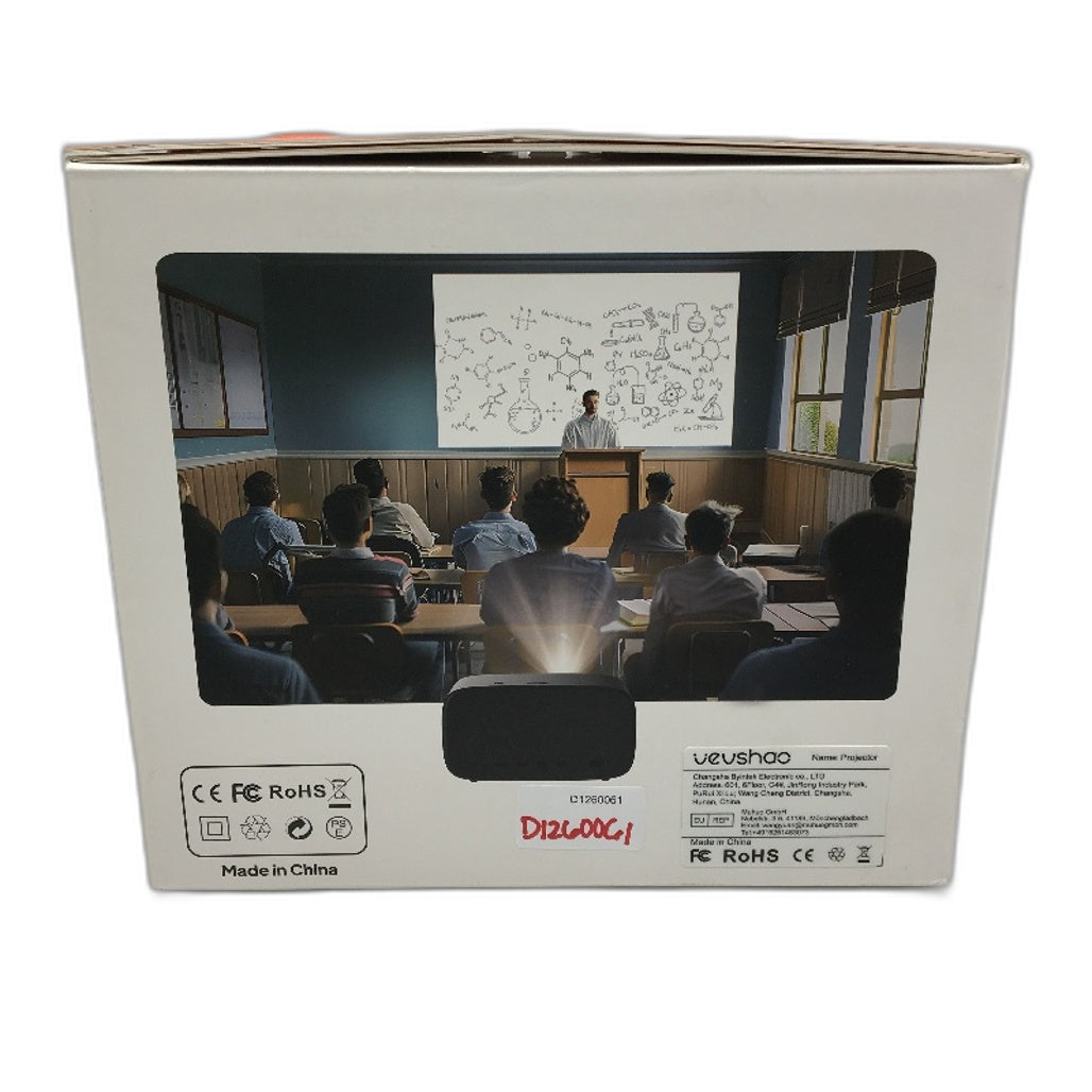 Vevshao A18 1080p HD Auto Focus Home Cinema Video Projector in Black DEMO