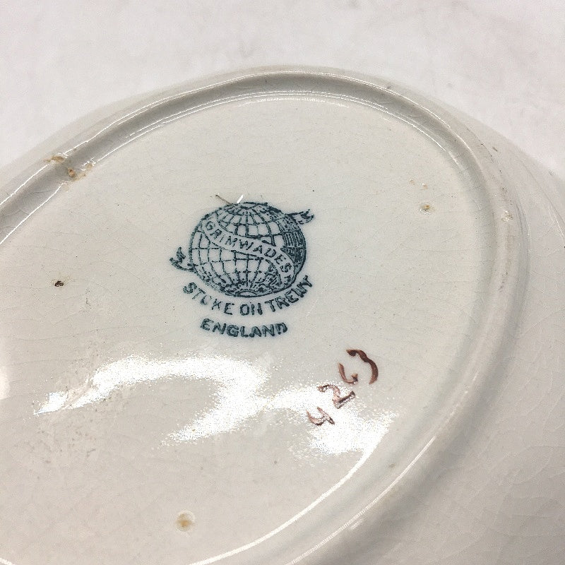 ANTIQUE Grimwades Stoke On Trent 1930s 2 Piece Hand Painted Ceramic Dishes