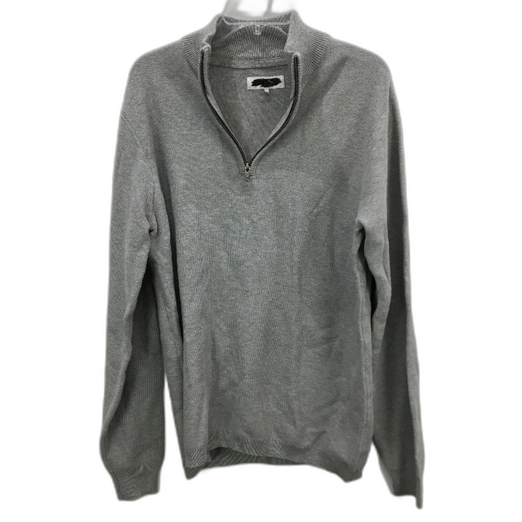 Jeanswest Grey Quarter Zip Long Sleeve Knit Style Sweater Top Mens Size L NEW