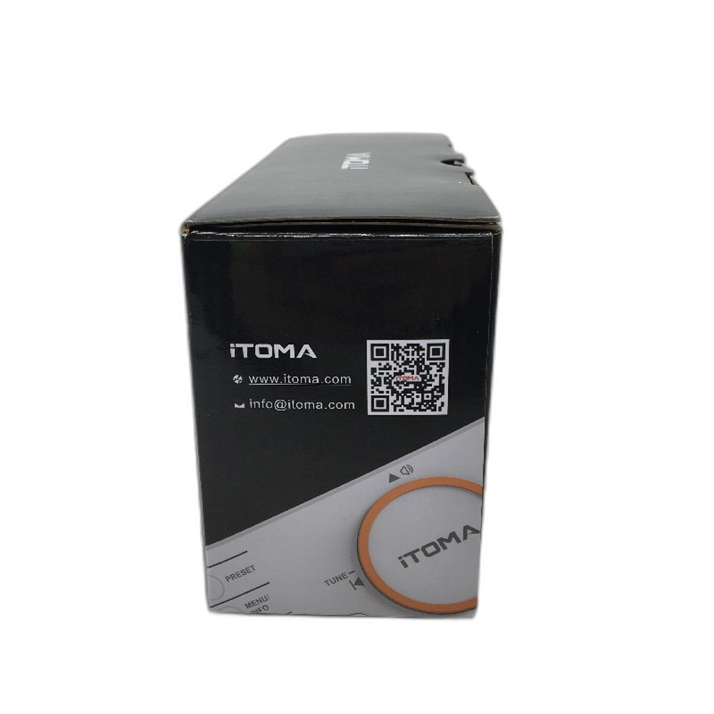 iTOMA 728 Dual Radio and Alarm Clock with LCD Display in White DEMO