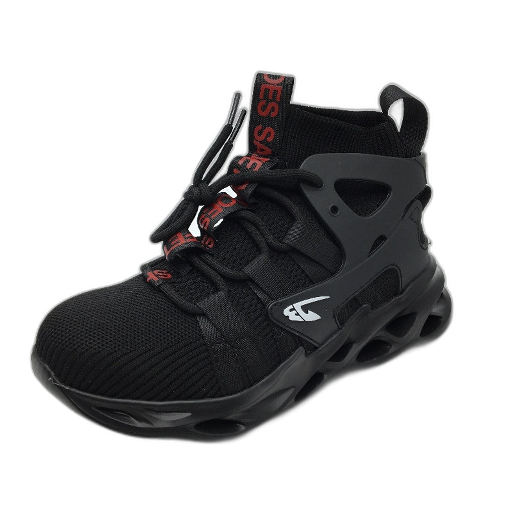 9KSAEFTYJB Safety Steel Toe Black Lace Up Work Sneaker Shoes Mens EU 37 DEMO