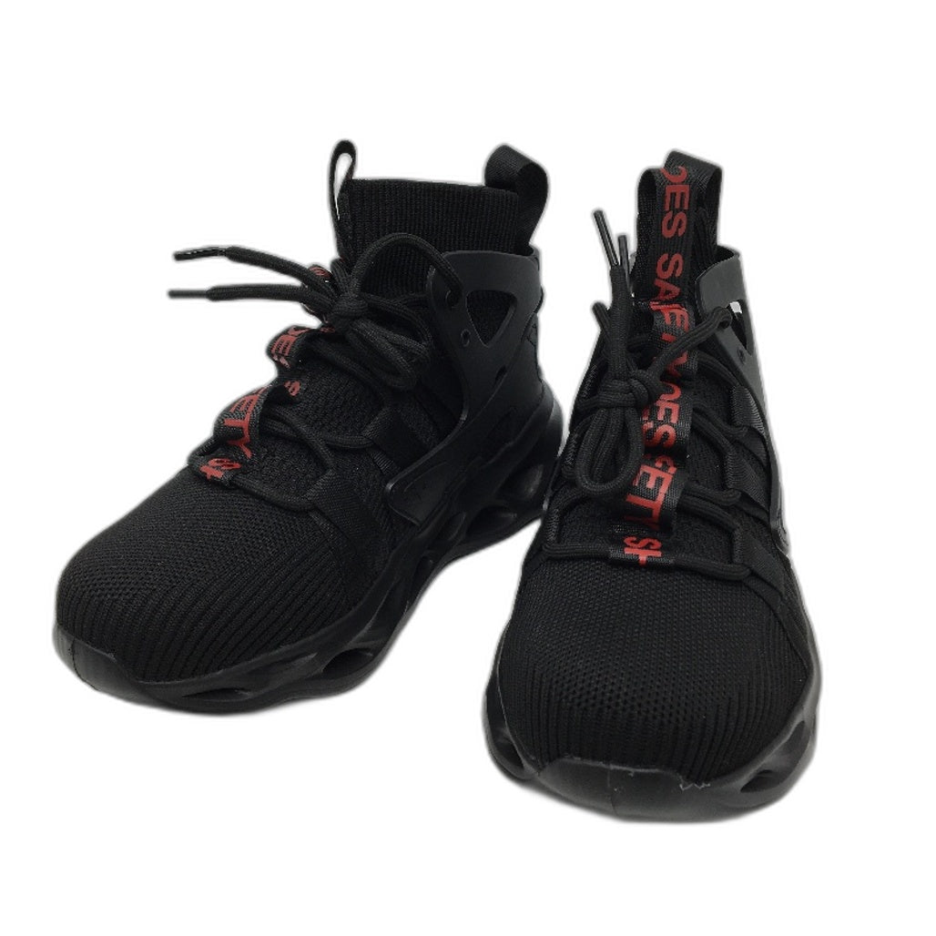 9KSAEFTYJB Safety Steel Toe Black Lace Up Work Sneaker Shoes Mens EU 37 DEMO