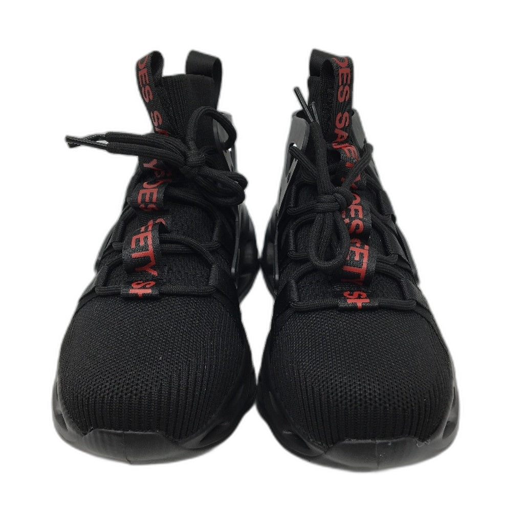 9KSAEFTYJB Safety Steel Toe Black Lace Up Work Sneaker Shoes Mens EU 37 DEMO