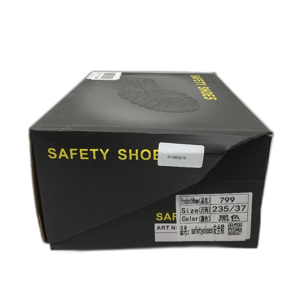 9KSAEFTYJB Safety Steel Toe Black Lace Up Work Sneaker Shoes Mens EU 37 DEMO