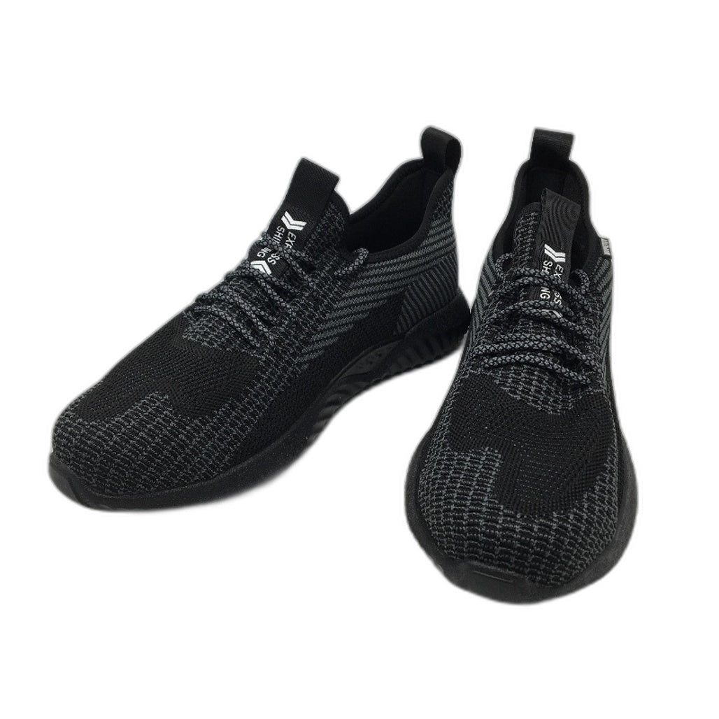 Mypetit Express Shipping Black Grey Steel Capped Shoes Mens Size EU 46 UK 13 NEW