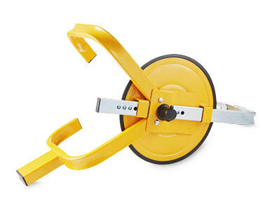 Auto XS Yellow Key Lockable Quick Install Powder Coated Metal Wheel Clamp NEW
