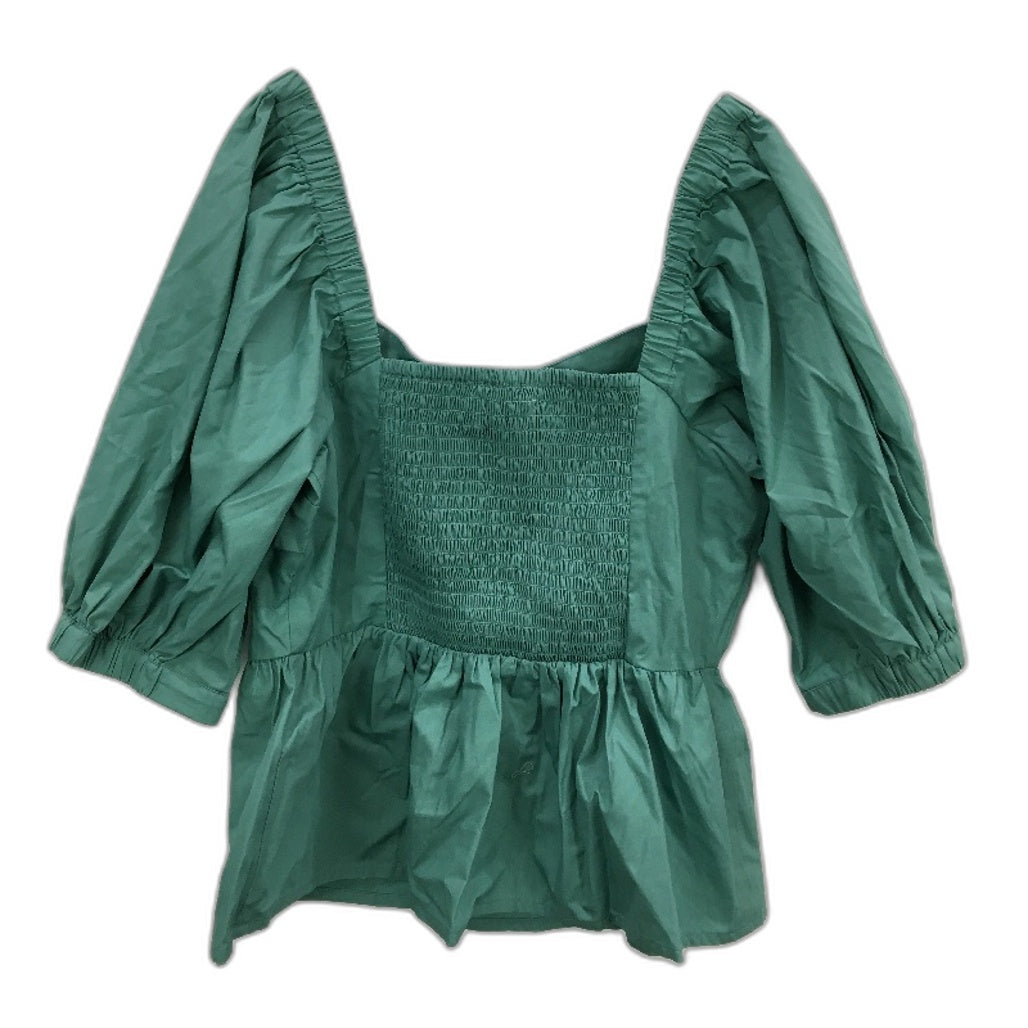 Jeanswest Palace Green Ruched Feature Cropped Swing Top Ladies Size 10 NEW