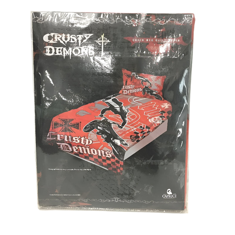 Caprice Crusty Demons Motorbike Quilt Cover Set with 2 Pillowcases QUEEN NEW