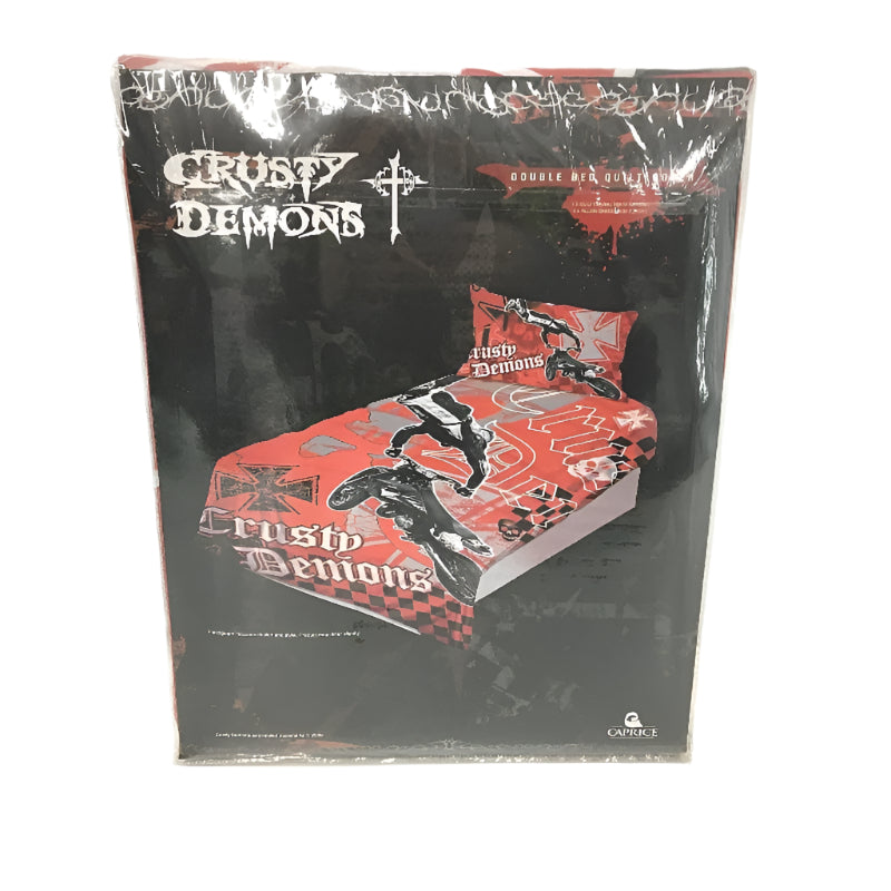Caprice Crusty Demons Motorbike Quilt Cover Set with 2 Pillowcases DOUBLE NEW