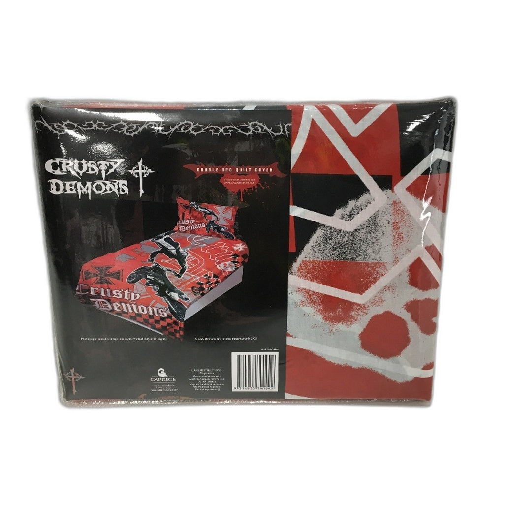 Caprice Crusty Demons Motorbike Quilt Cover Set with 2 Pillowcases DOUBLE NEW