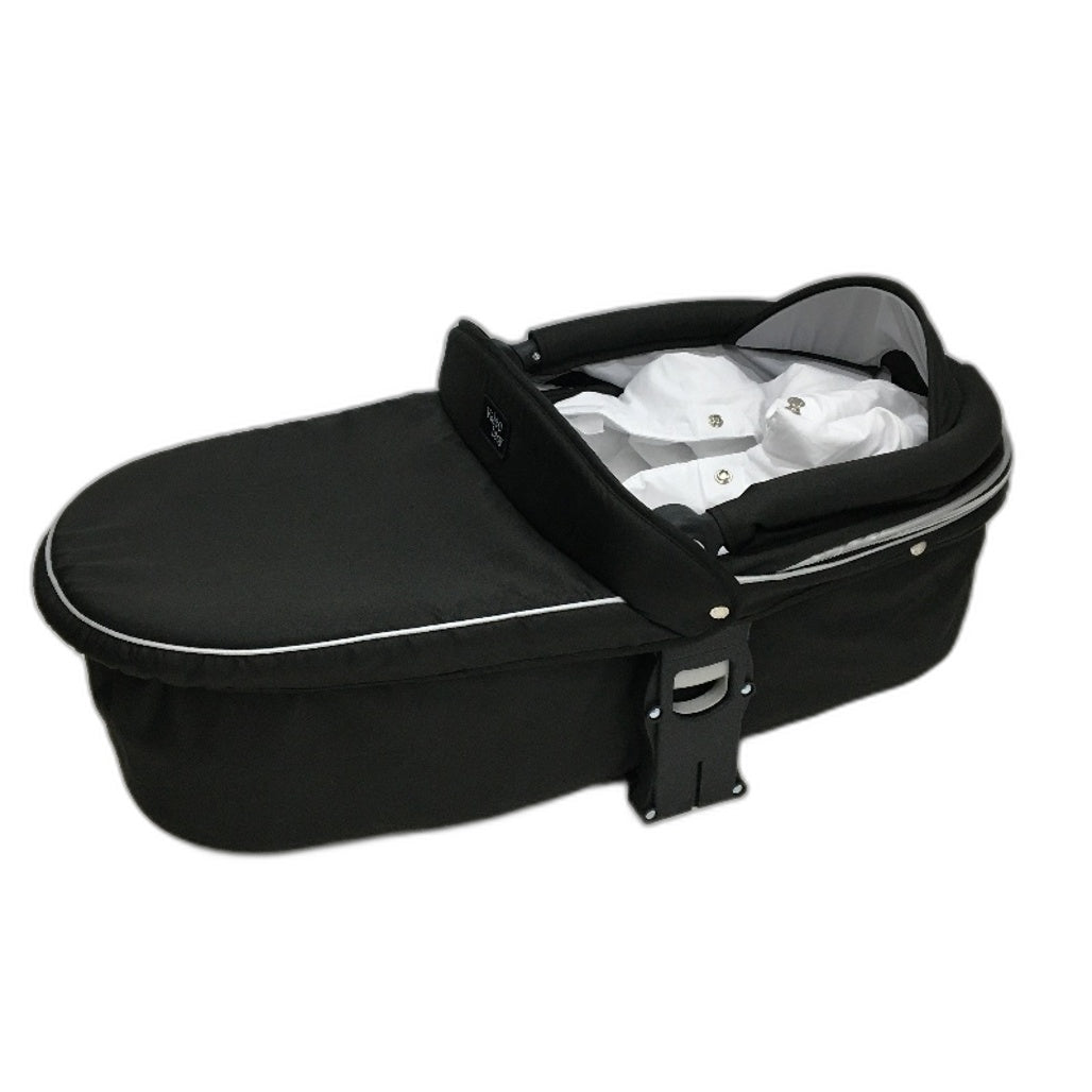 Valco Baby Q Bassinet for Rebel Q Series Pram in Midnight Black NEW