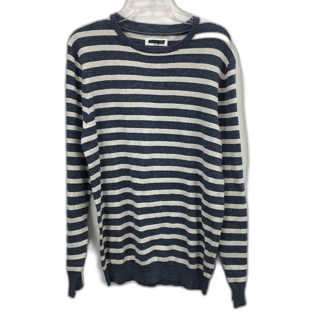Jeanswest 2 Pack Blue Stripe & Navy Cotton Knit Style Sweaters Mens Size M NEW