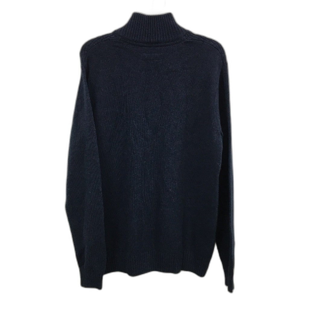 Jeanswest Ink Marle Blue Knitted Zip Up Cardigan Jumper Mens Size L NEW