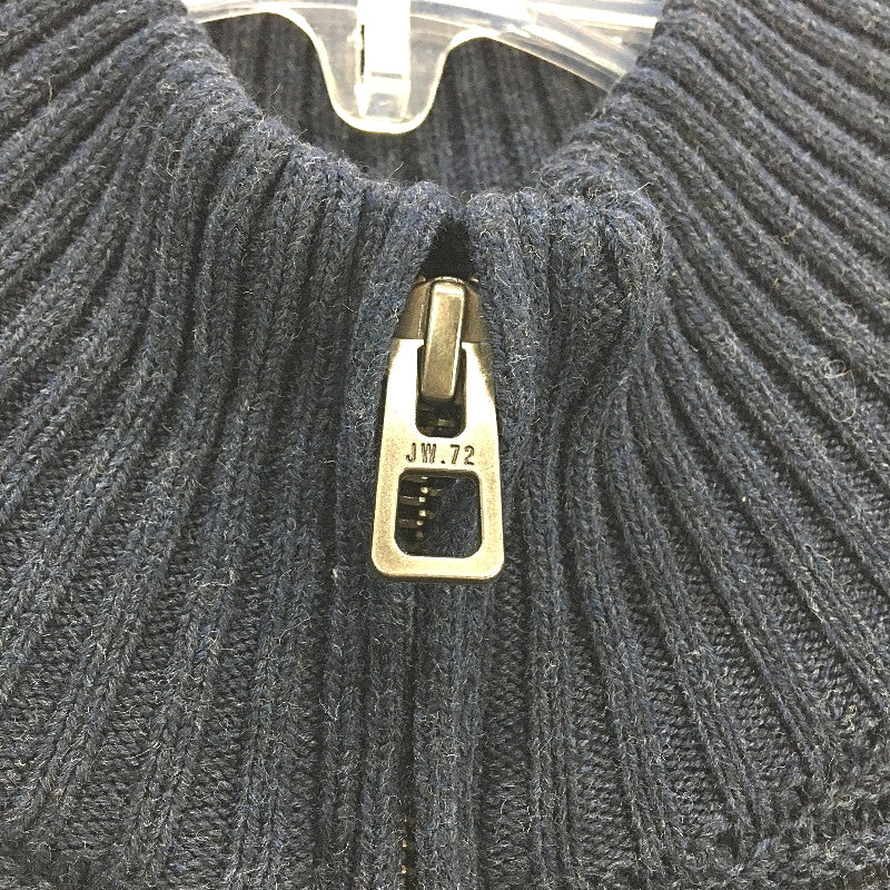 Jeanswest Ink Marle Blue Knitted Zip Up Cardigan Jumper Mens Size L NEW