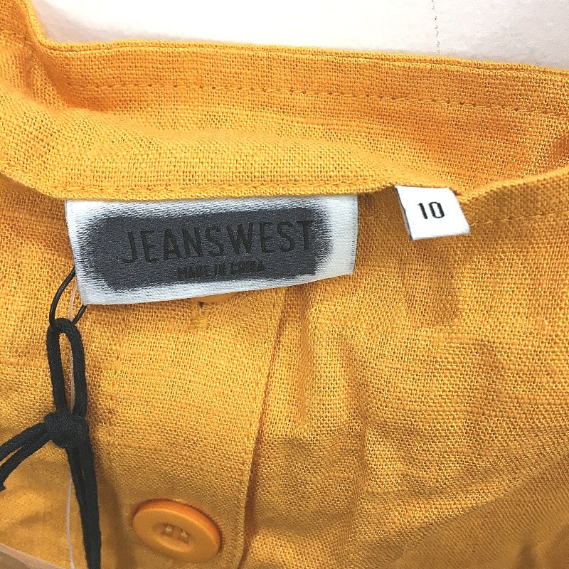 Jeanswest Butterscotch Candy Cropped Square Neck Top Ladies Size 10 NEW