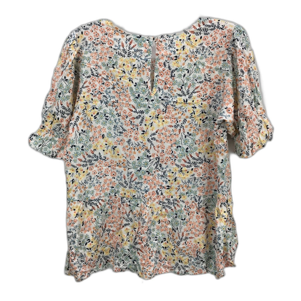 Jeanswest Multicoloured Printed Floral Short Sleeve Blouse Top Ladies Sze 10 NEW