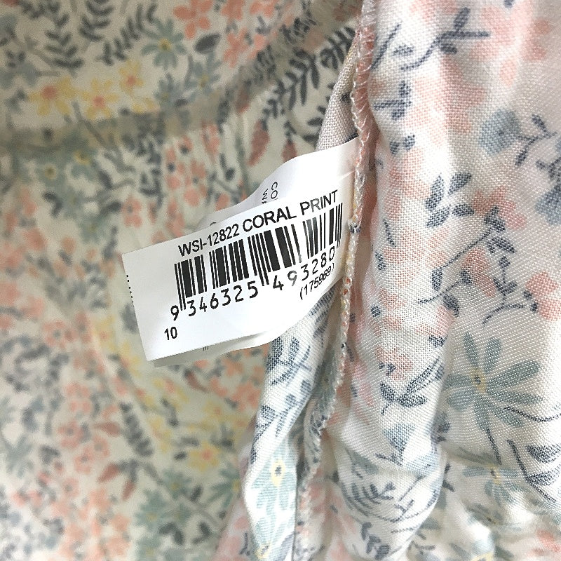 Jeanswest Multicoloured Printed Floral Short Sleeve Blouse Top Ladies Sze 10 NEW