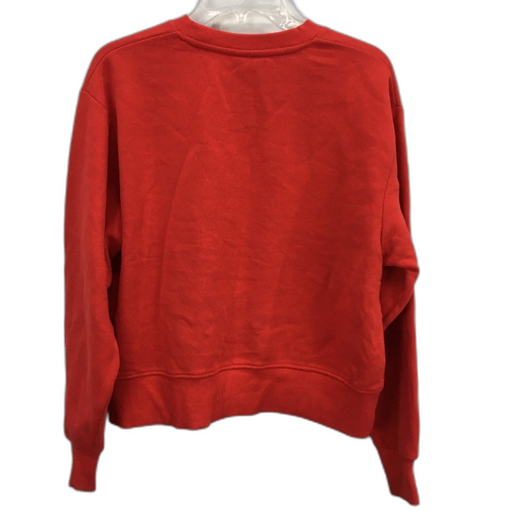 Champion Bright Red Soft Fleece Cropped Jumper Ladies Size M