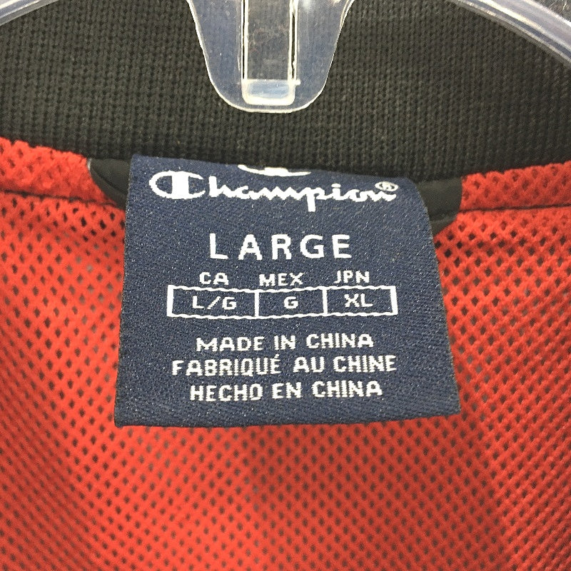 Champion Lightweight Black With Full Logo Print Zip Up Jacket Unisex Size L