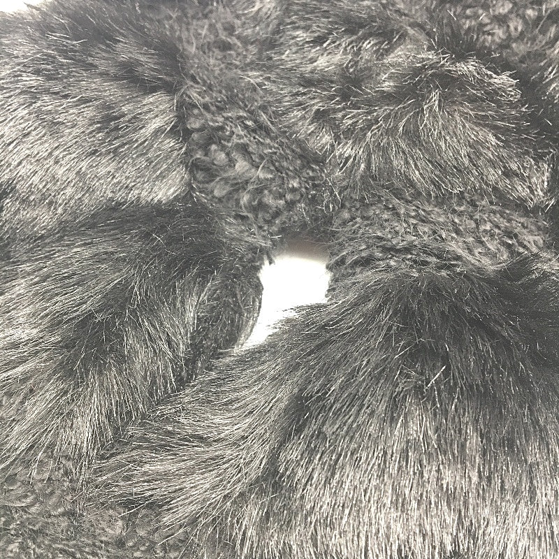 Karen Millen Black Faux Fur Neck Shawl Thick Scarf 119 x 22cm OSFM