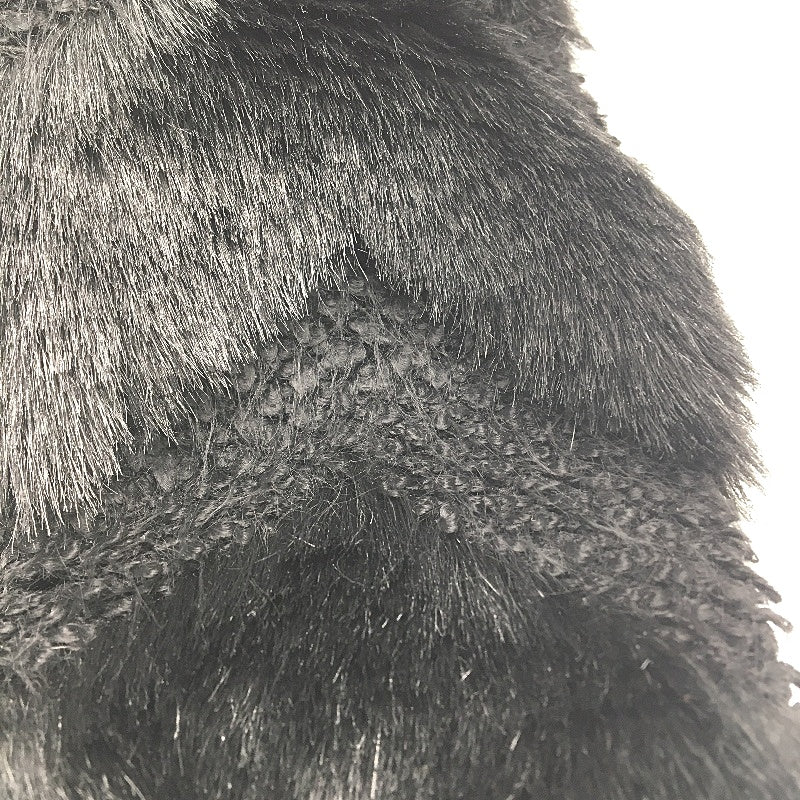 Karen Millen Black Faux Fur Neck Shawl Thick Scarf 119 x 22cm OSFM