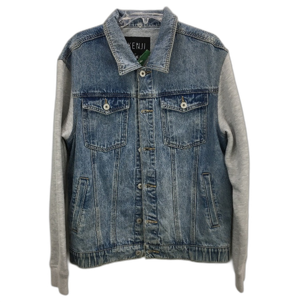 Kenji Blue Demin Grey Soft Jersey Long Sleeve Jacket Mens Size M