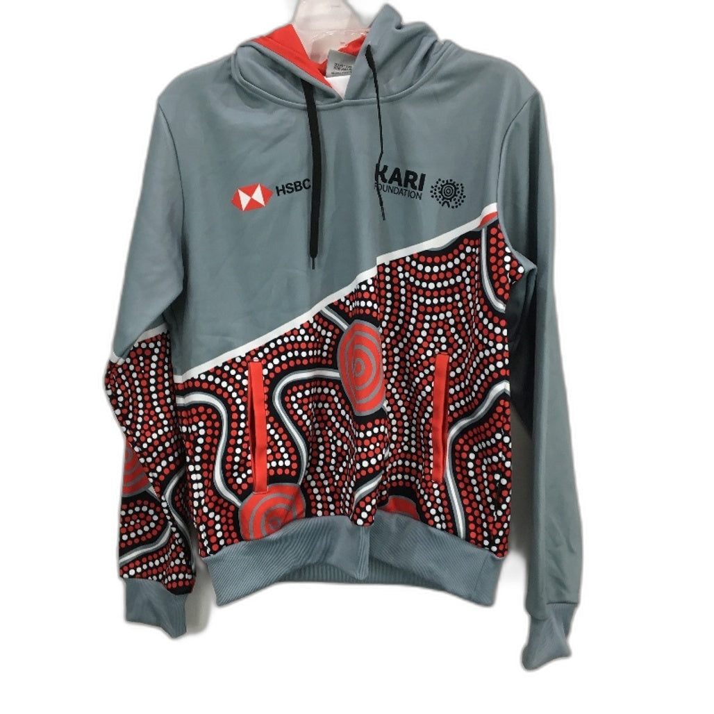 Sinalli Sportswear Grey Kari Foundation Artistic Print Hoodie Ladies Size 14 NEW