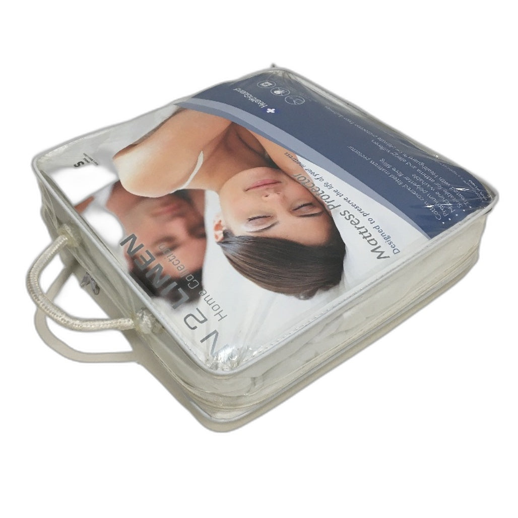 In 2 Linen Home Collection Health Guard Mattress Protector SINGLE Bed NEW