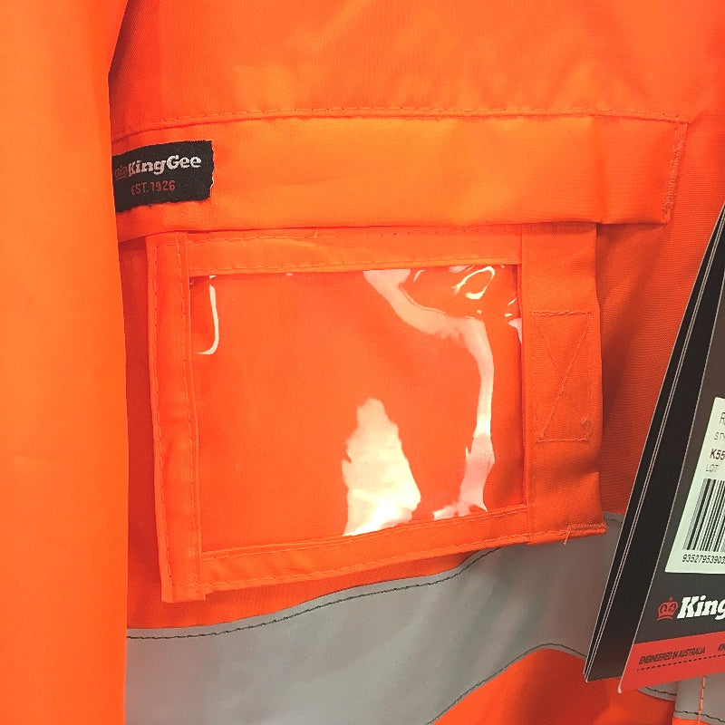 KingGee Reflective Insulated HiVis Orange Workwear Jacket Mens Size L NEW