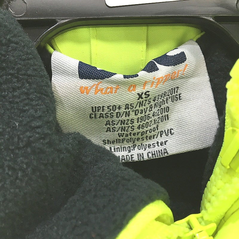 DNC Workwear HiVis Yellow 6 in 1 Reflective Waterproof Jacket Mens Size XS NEW