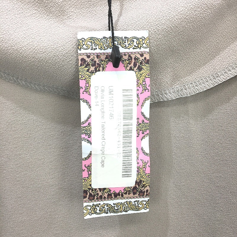 Boohoo Dove Olivia Longline Tailored Crepe Cape Jacket Ladies Size 14 NEW