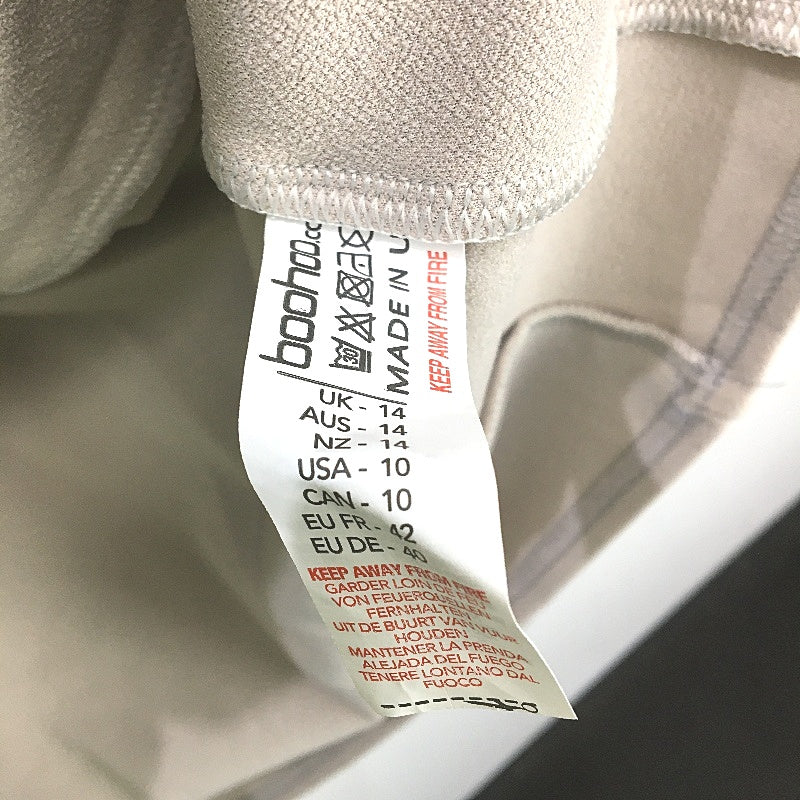 Boohoo Dove Olivia Longline Tailored Crepe Cape Jacket Ladies Size 14 NEW