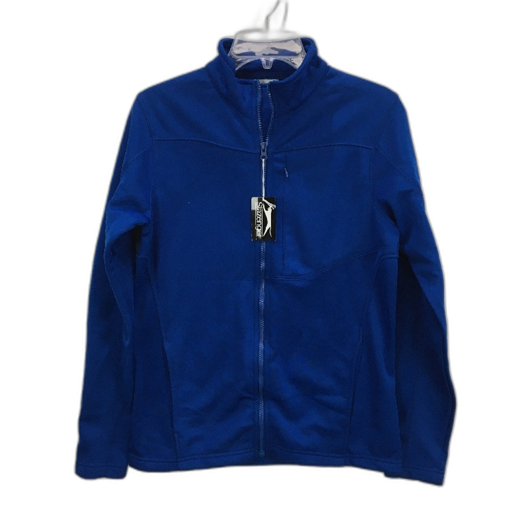 Slazenger Royal Blue Slim Fit Fleece Line Sports Zip Up Jumper Ladies Size L NEW