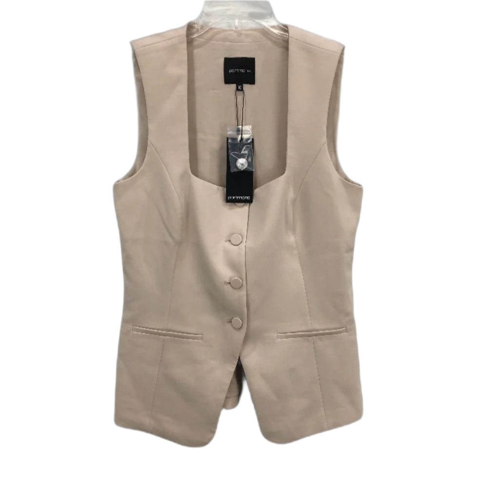 Portmans Buckwheat Button Up Fully Lined Soho South Vest Ladies Size 16 NEW