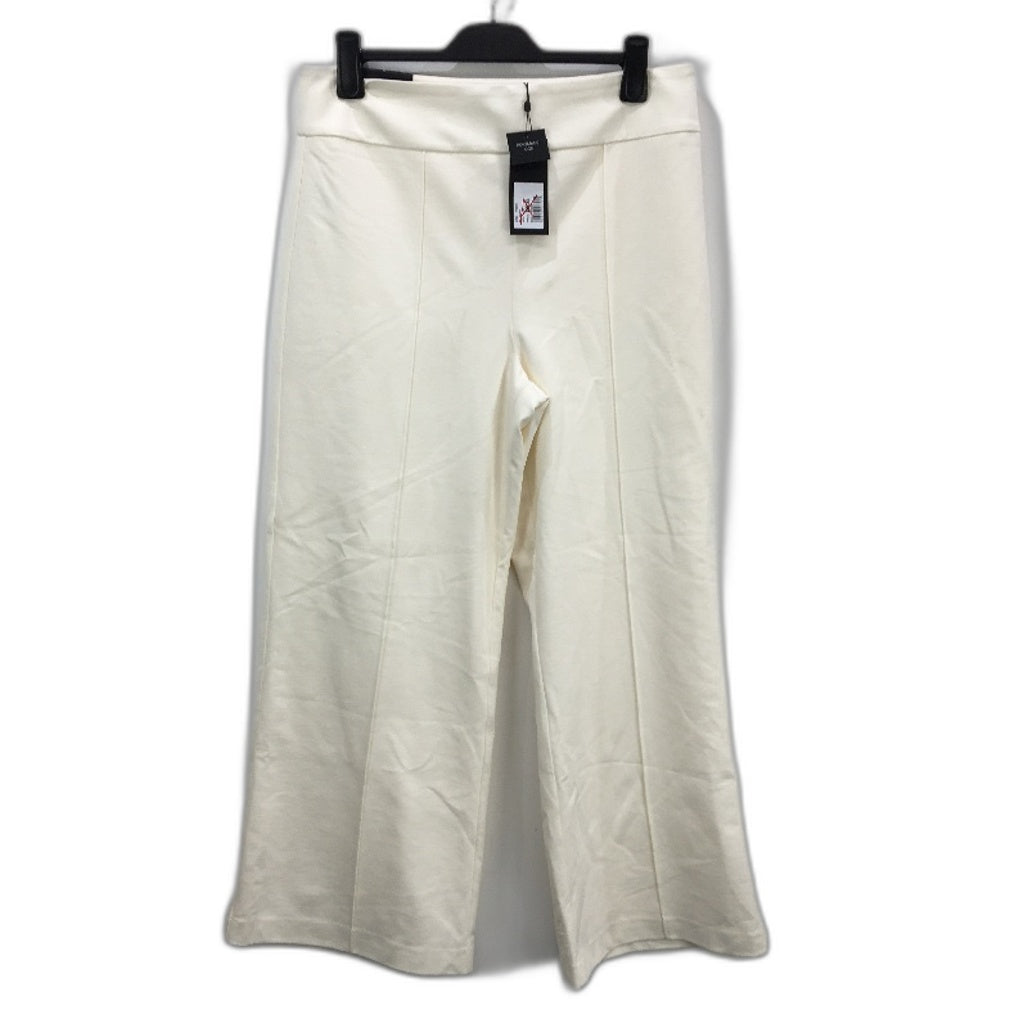 Portmans Bowie Wide Leg Ivory White High Rise Ponte Pants Ladies Size 16 NEW