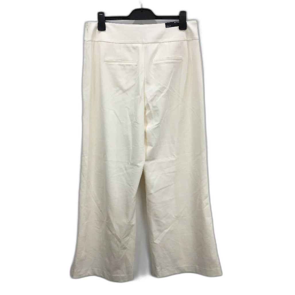 Portmans Bowie Wide Leg Ivory White High Rise Ponte Pants Ladies Size 16 NEW