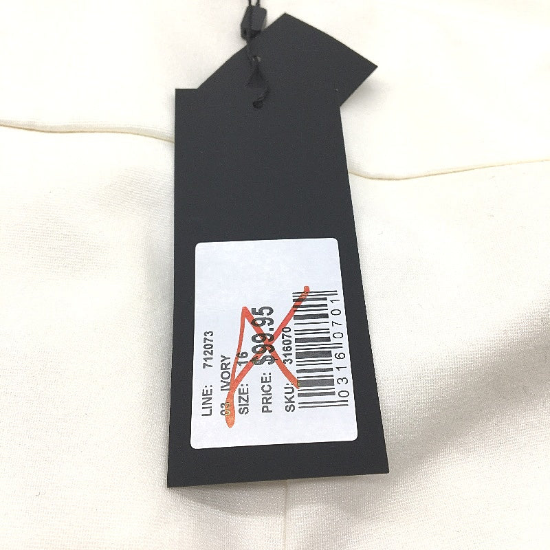 Portmans Bowie Wide Leg Ivory White High Rise Ponte Pants Ladies Size 16 NEW