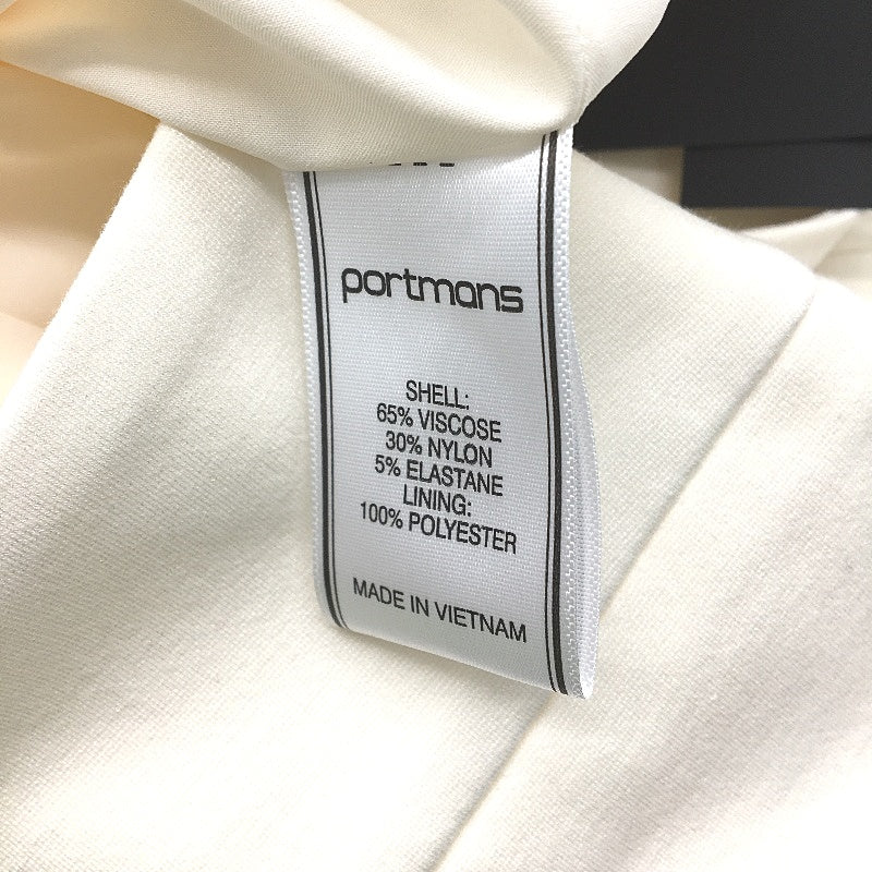 Portmans Bowie Wide Leg Ivory White High Rise Ponte Pants Ladies Size 16 NEW