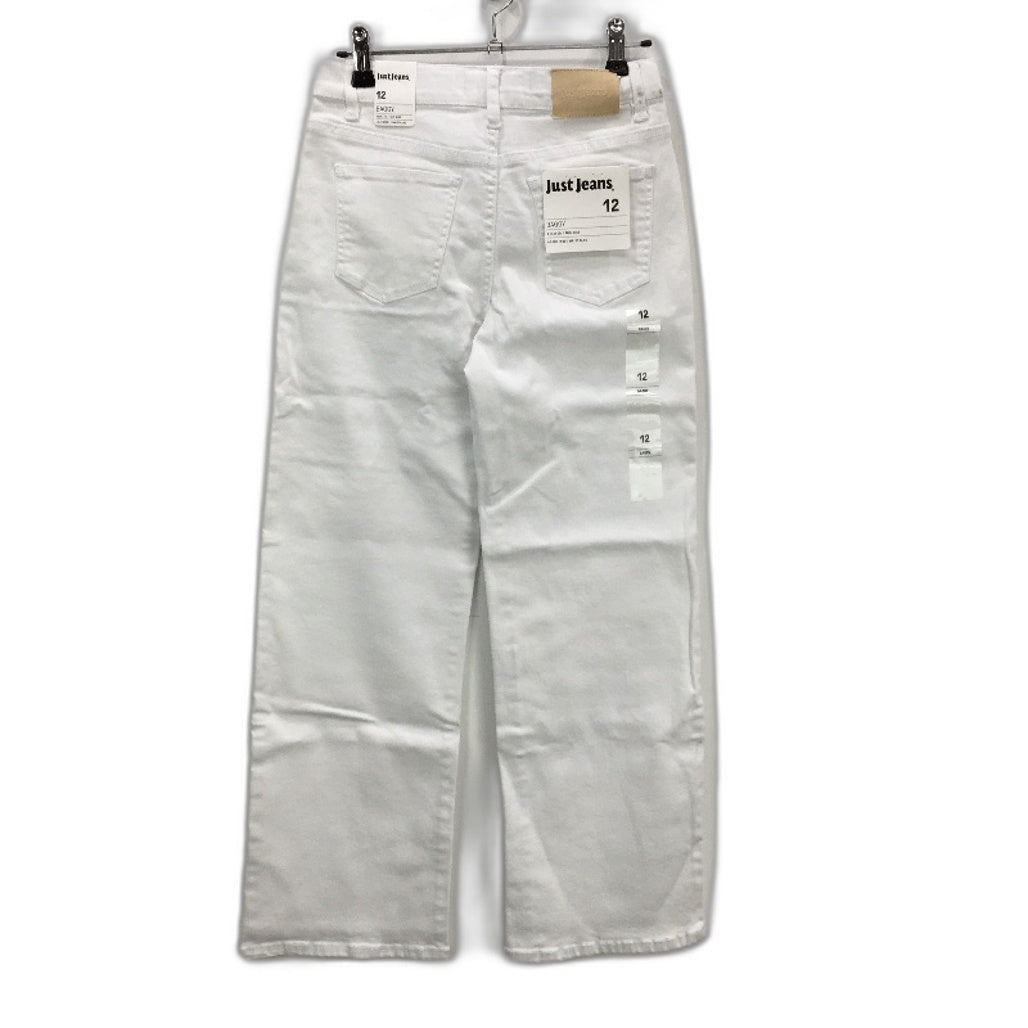Just Jeans Porcelain White Relaxed Mid Rise Denim Jeans Ladies Size 12 NEW