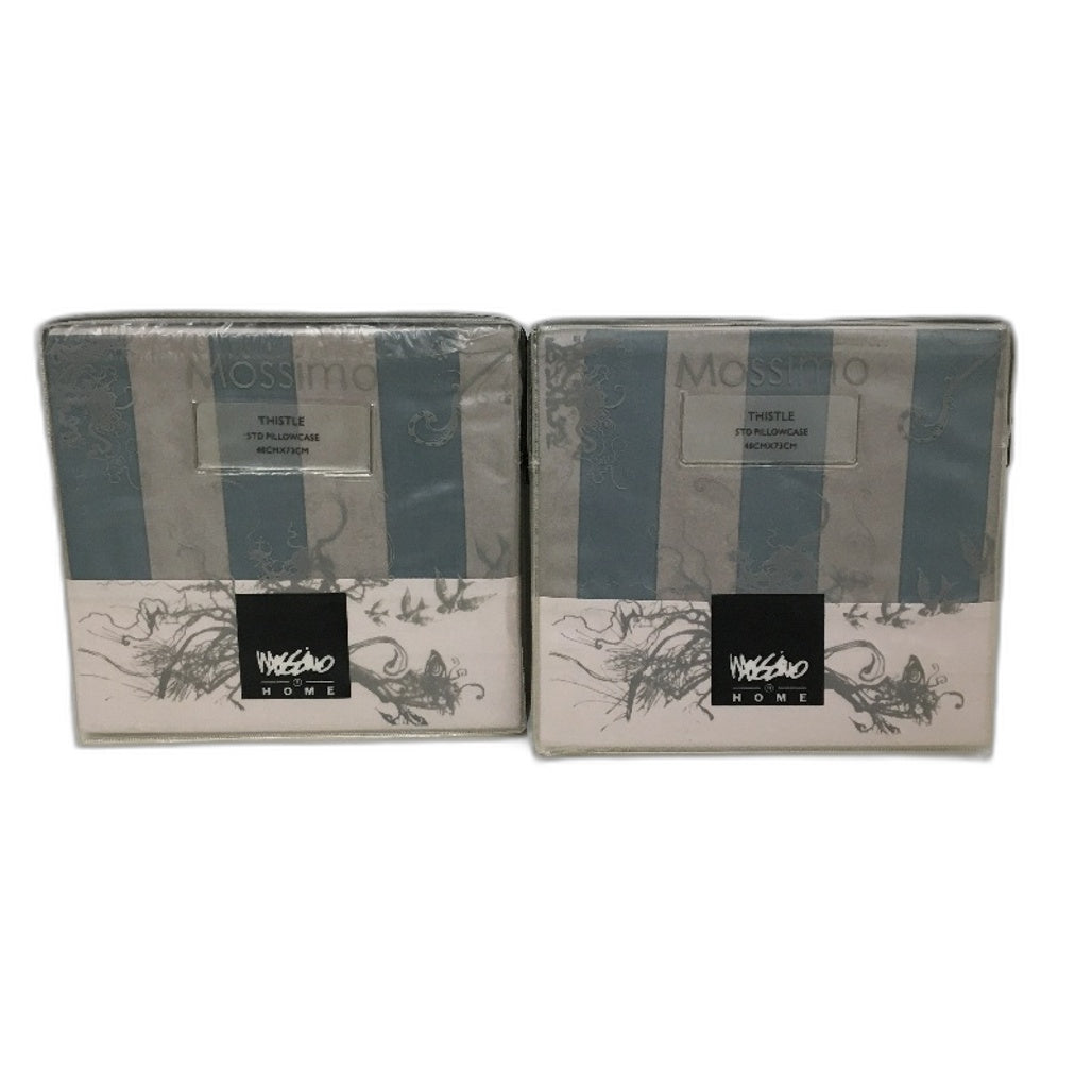 Mossimo 2pk Thistle 250 Thread Count Cotton Standard Pillow Case 48x73cm NEW