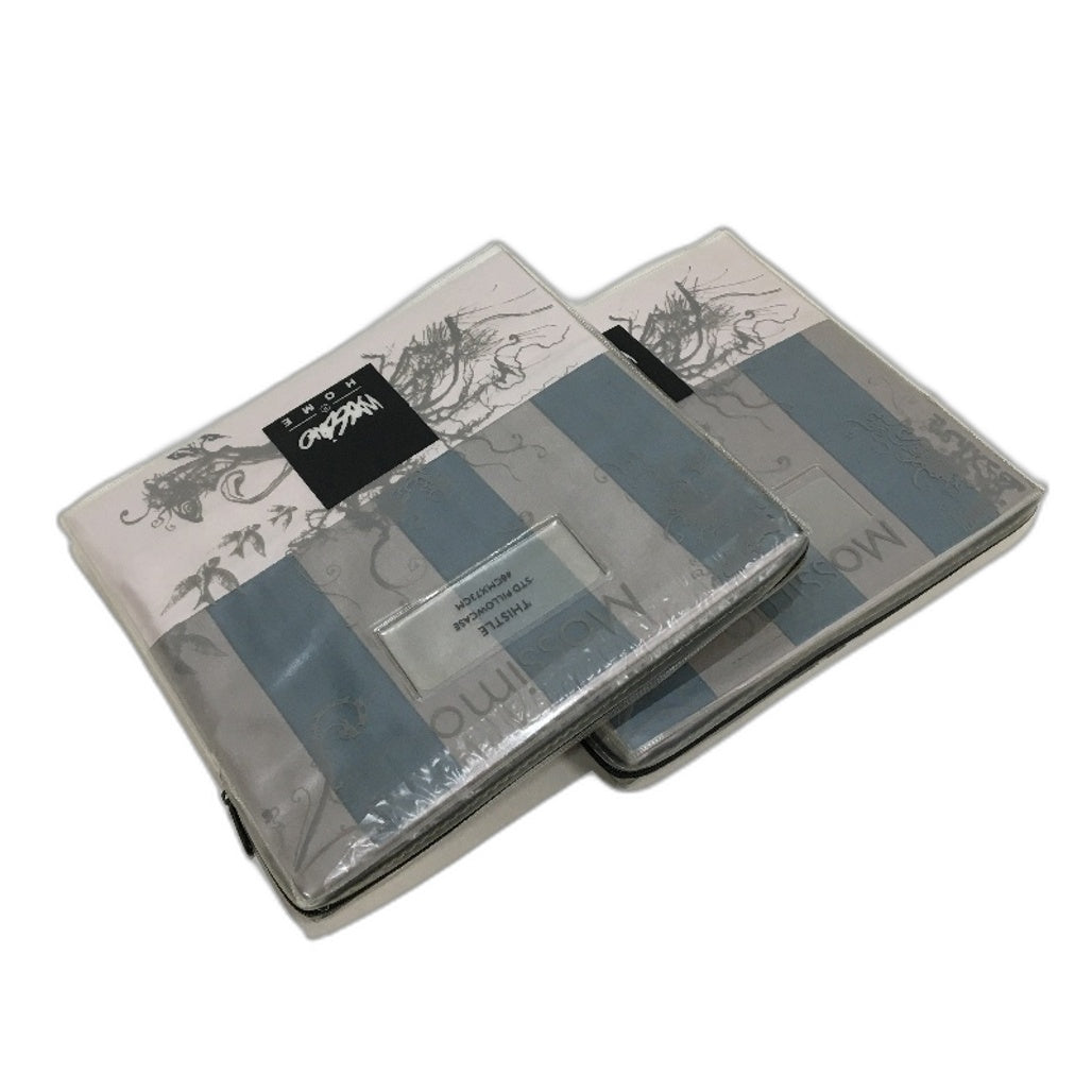 Mossimo 2pk Thistle 250 Thread Count Cotton Standard Pillow Case 48x73cm NEW