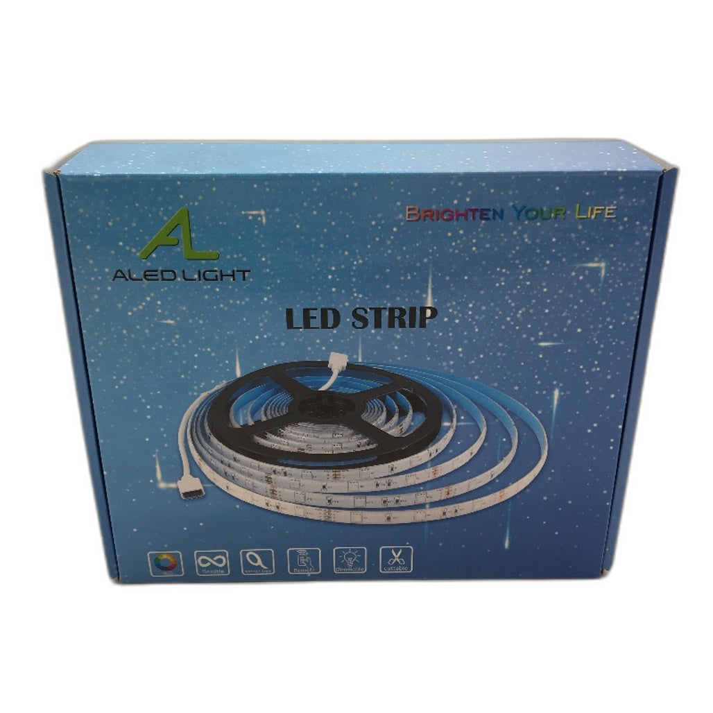 Aled Light 1m 10mm Dimmable RGB LED Flexible Strip with Remote NEW