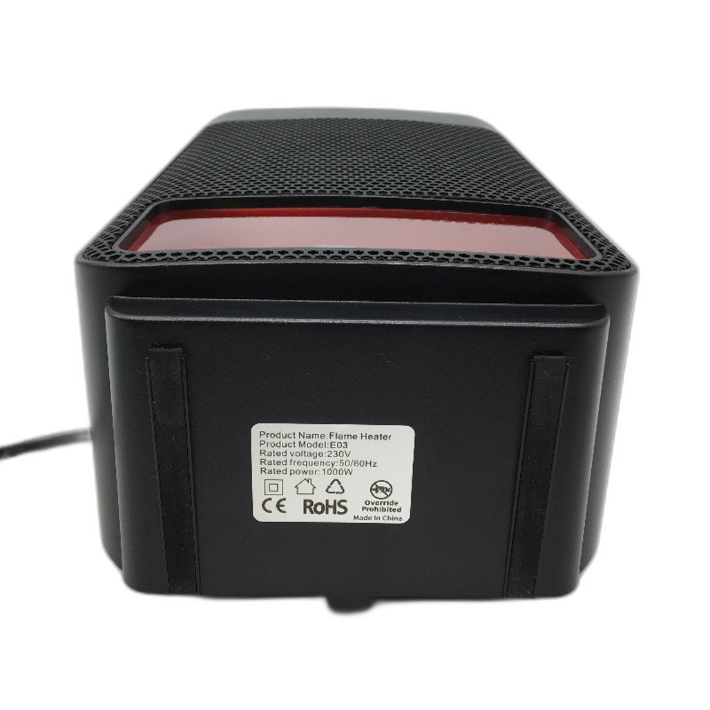 Portable Flame Fireplace Fan Heater With Dynamic Ambient Lighting Fast Heating