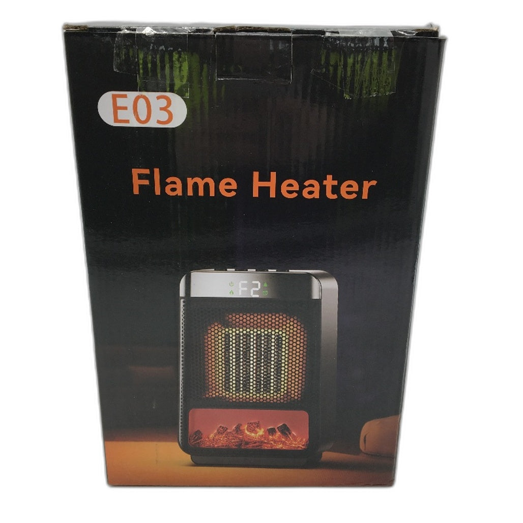Portable Flame Fireplace Fan Heater With Dynamic Ambient Lighting Fast Heating