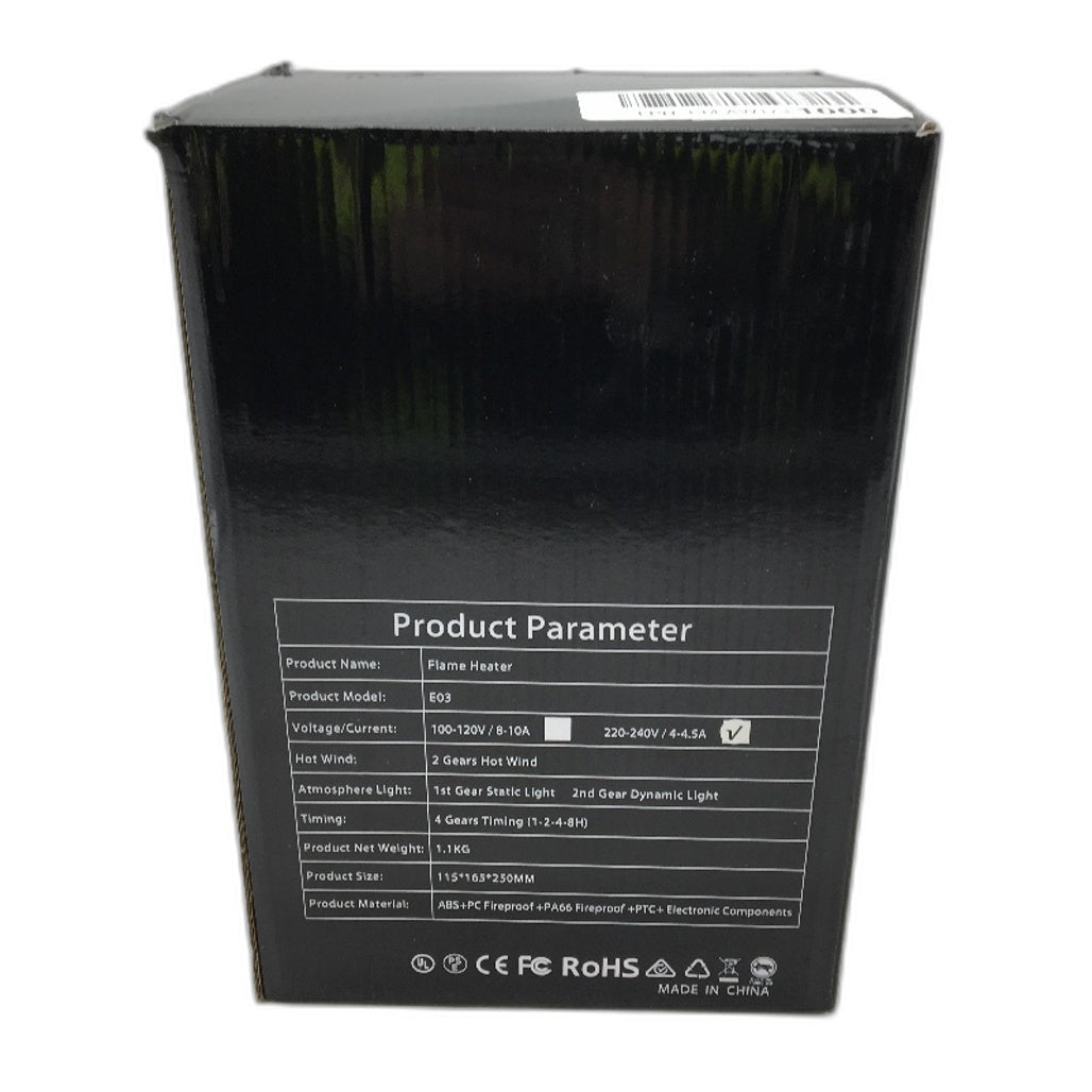 Portable Flame Fireplace Fan Heater With Dynamic Ambient Lighting Fast Heating