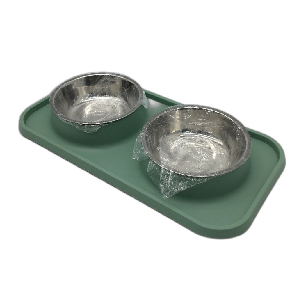 LDDog Stainless Steel Removable Food Bowls Dishes Non Spill Design Small Dog Cat