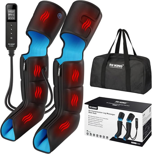 Fit King FT-076A 3 Mode Air Compression Low Noise Leg Massager with Heat NEW