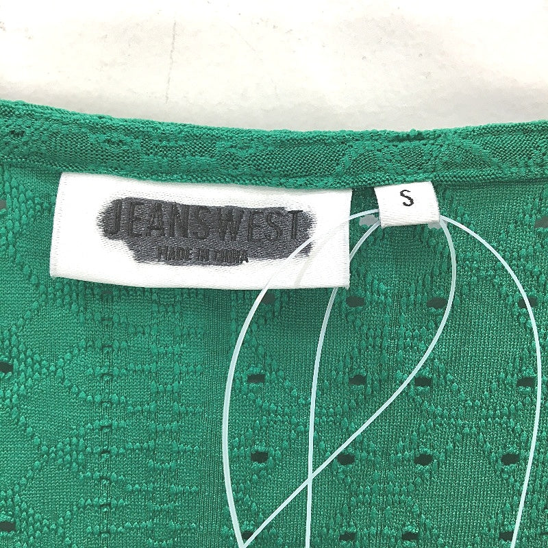 Jeanswest Vivid Green Short Sleeve Button Up Blouse Ladies Size Small NEW