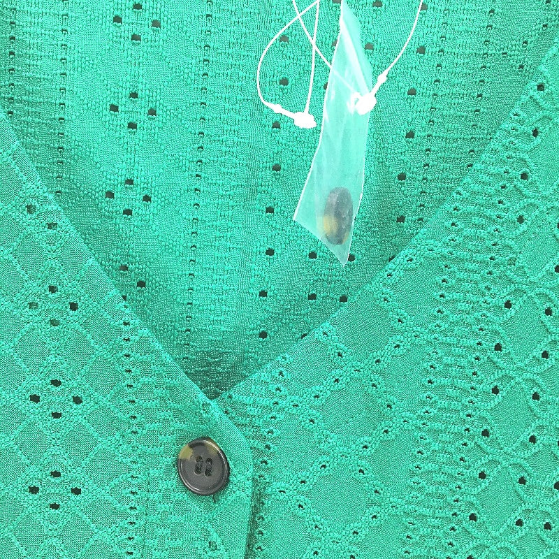 Jeanswest Vivid Green Short Sleeve Button Up Blouse Ladies Size Small NEW